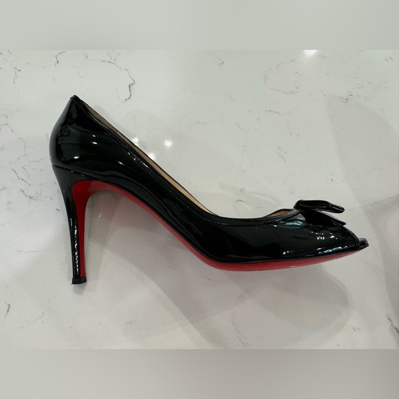 Christian Louboutin Milady Black Patent Leather Heels Size 40/ 8.5 US - Picture 8 of 14
